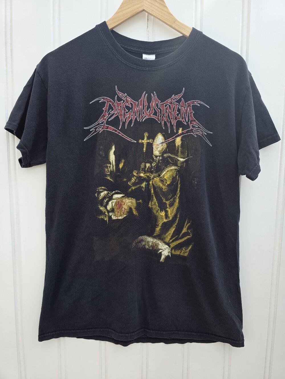 Daemusinem Thy Ungodly Defiance Black Death Metal Band T Shirt Medium